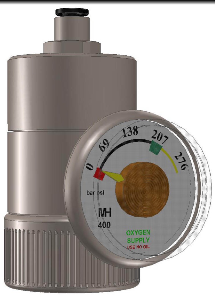 Mountain High Sauerstoff-Druckminderer DIN 477-9